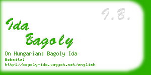 ida bagoly business card